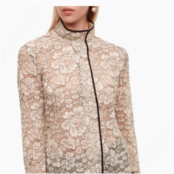 Aritzia Babaton Hopkins Cream Lace Blouse Top - Picture 12 of 12